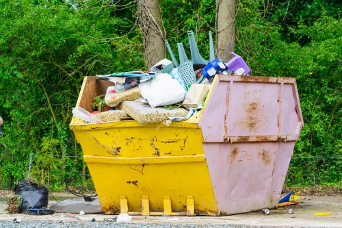 Waste collection trucks in South East London streets