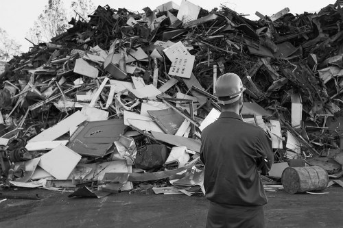 Garden waste being removed by clearance professionals