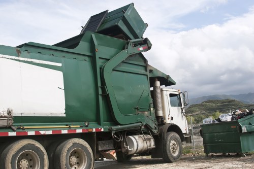 Recycling process at a South East London waste center